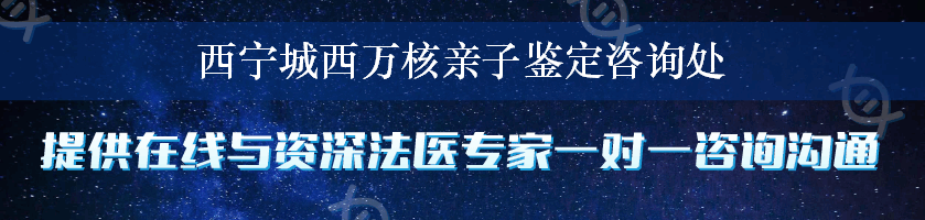 西宁城西万核亲子鉴定咨询处